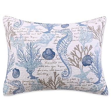 Sag Harbor Standard Pillow Sham in Blue. View a larger version of this product image.