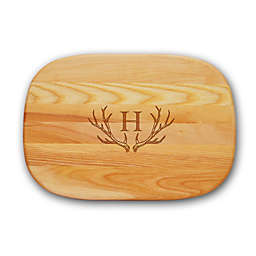 Carved Solutions 15-Inch Initial Antler Birch/Ash Everyday Board