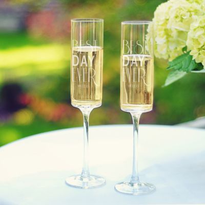 contemporary champagne flutes