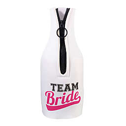 Lillian Rose™ “Team Bride" Bottle Cozy in White