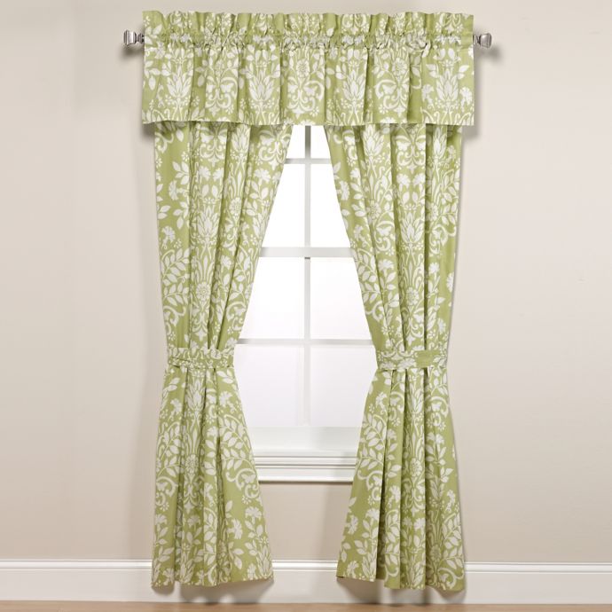 Laura Ashley® Rowland Window Curtain Panels and Valance | Bed Bath and ...