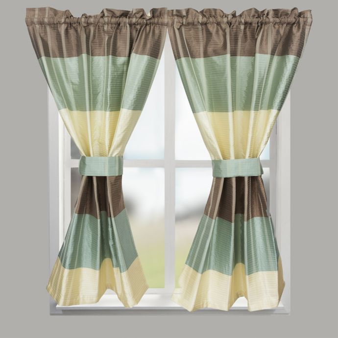 Croscill Fairfax 45 Inch Rod Pocket Kitchen Bath Window Curtain