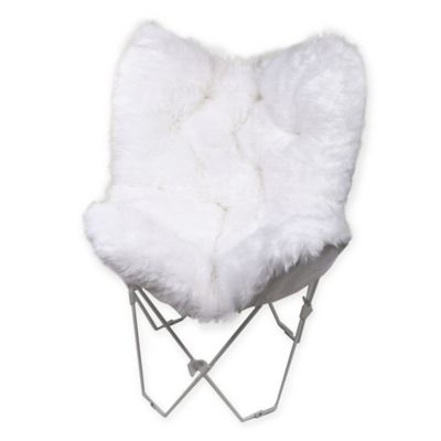 white fuzzy chair target
