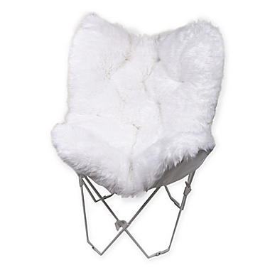 Faux Fur Butterfly Chair. View a larger version of this product image.
