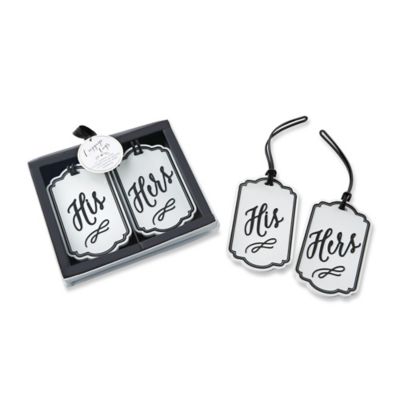 his hers luggage tags