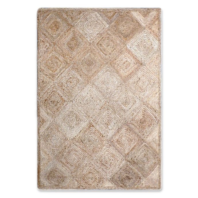 Jute Diamond Rug in Natural Bed Bath and Beyond Canada