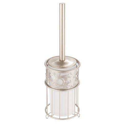 Bathroom Set Stainless Steel Toilet Brush Holder & Paper Holder Storage w/ Lid 