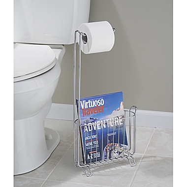 iDesign&reg; Classico Toilet Paper Holder and Magazine Rack in Chrome. View a larger version of this product image.