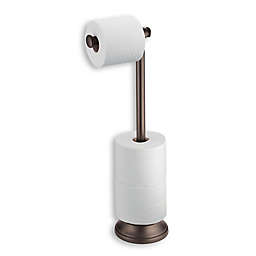 iDesign® Kent Standing 3-Roll Toilet Paper Holder with Dispenser Bar in Bronze
