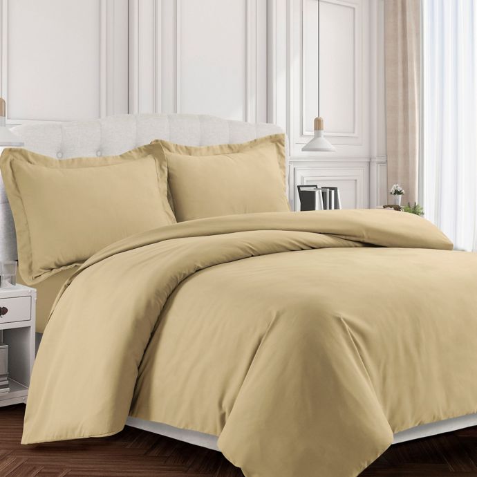 Tribeca Living Valencia Solid Duvet Cover Set Bed Bath Beyond