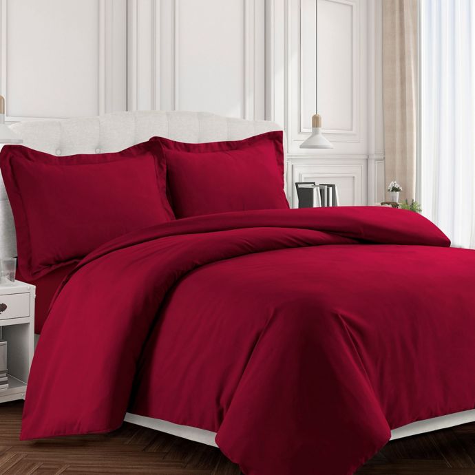 Buy Tribeca Living Valencia Solid Twin Duvet Cover Set in ...