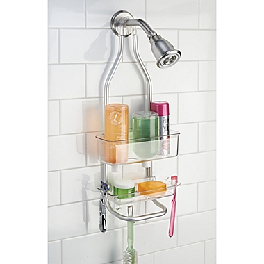 iDesign&reg; Zia Shower Caddy in Silver. View a larger version of this product image.