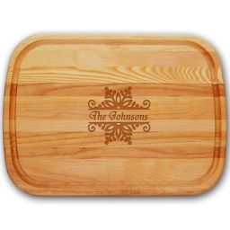 Carved Solutions Everyday Collection Snowflake 21-Inch x 15-Inch Cutting Board