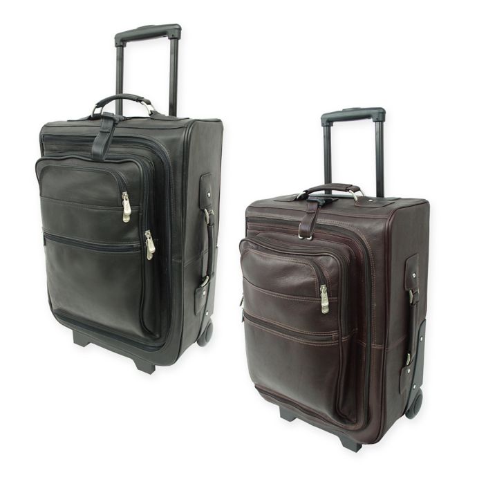 Piel® Leather Multi-Pocket Wheeler Luggage | Bed Bath & Beyond