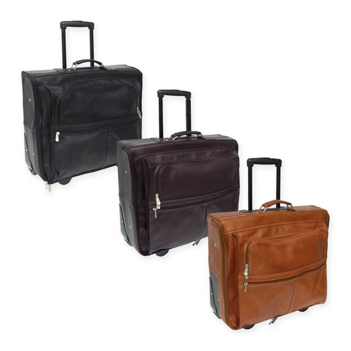 Piel® Leather Classic Garment Bag On Wheels | Bed Bath & Beyond