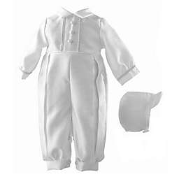 Lauren Madison Shantung Christening Coverall and Hat Set