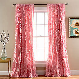 Belle 84-Inch Rod Pocket Window Curtain Panel in Pink (Single)