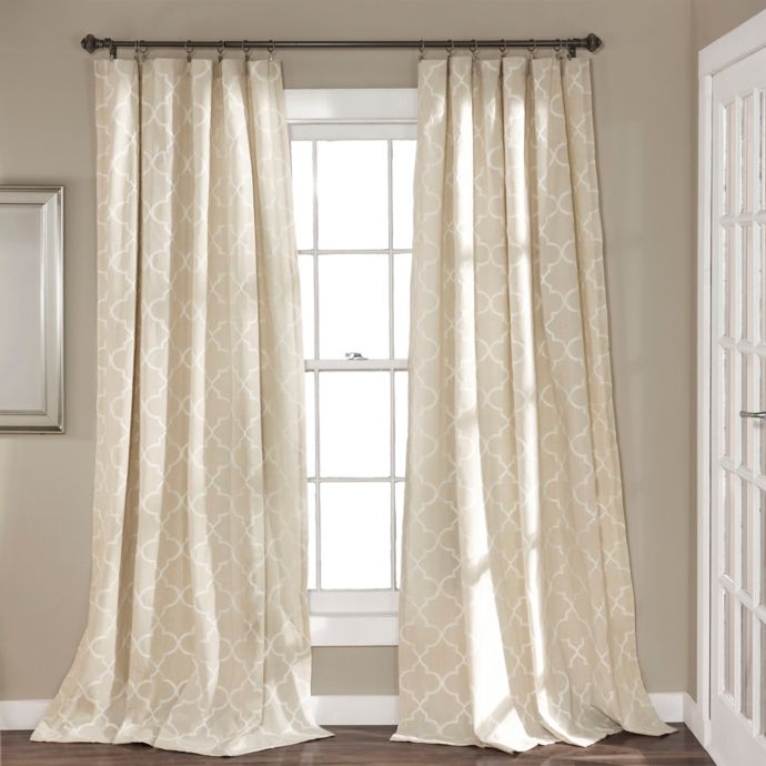 Lush Decor Geo Trellis 84 Inch Rod Pocket Window Curtain Panel