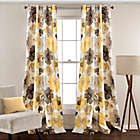 Alternate image 0 for Leah 84-Inch Grommet Top Room Darkening Window Curtain Panels  in Yellow/Grey (Set of 2)