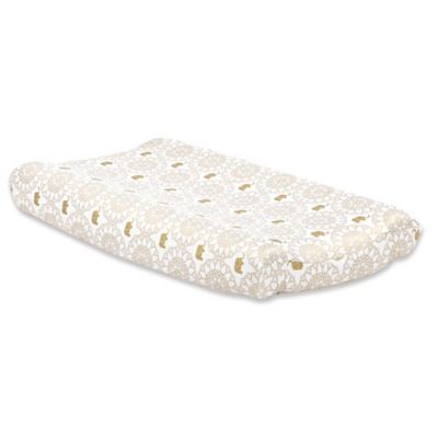 The Peanutshell&trade; Little Peanut Crib Medallion Changing Pad Cover in Gold