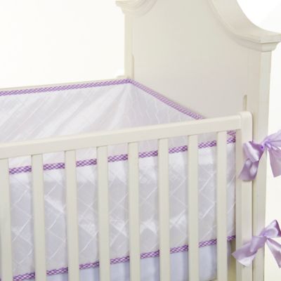 lavender crib bumper