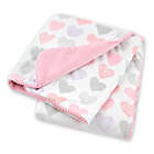 Alternate image 0 for Just Born&reg; Pink Hearts Plush Blanket