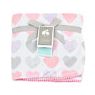 Alternate image 1 for Just Born&reg; Pink Hearts Plush Blanket