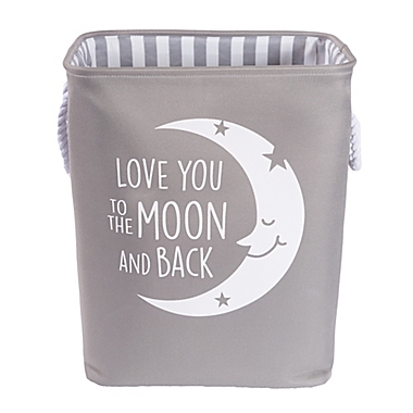Taylor Madison Designs&reg; &quot;Love You To the Moon&quot; Hamper in Grey/White. View a larger version of this product image.