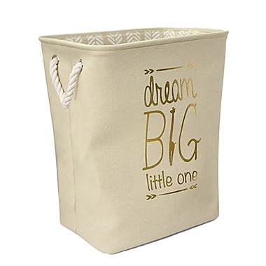 Taylor Madison Designs&reg; &quot;Dream Big Little One&quot; Hamper in Natural/White. View a larger version of this product image.
