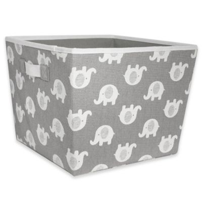 grey and white storage bins