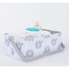 Alternate image 2 for Taylor Madison Designs&reg; Elle Diaper Caddy in White/Grey