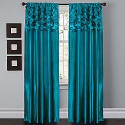 Circle Dream 84-Inch Rod Pocket Window Curtain Panels  in Turquoise (Set of 2)