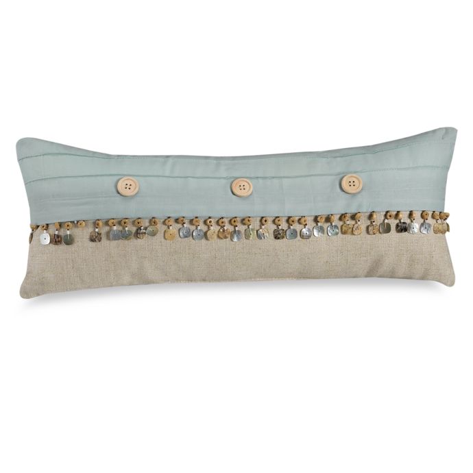 Natural Shells Oblong Throw Pillow in Blue/Beige Bed Bath and Beyond