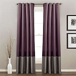 Prima 84-Inch Grommet Window Curtain Panelsin Purple/Grey (Set of 2)