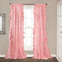 84-Inch Reyna Rod Pocket Window Curtain Panels  in Pink (Set of 2)