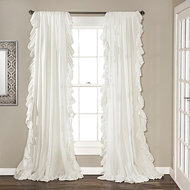 84-Inch Reyna Rod Pocket Window Curtain Panels  in White (Set of 2). View a larger version of this product image.