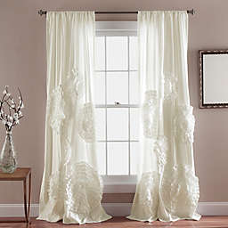 84-Inch Serena Rod Pocket Window Curtain Panel in Ivory (Single)