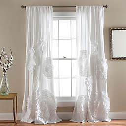 84-Inch Serena Rod Pocket Window Curtain Panel in White (Single)