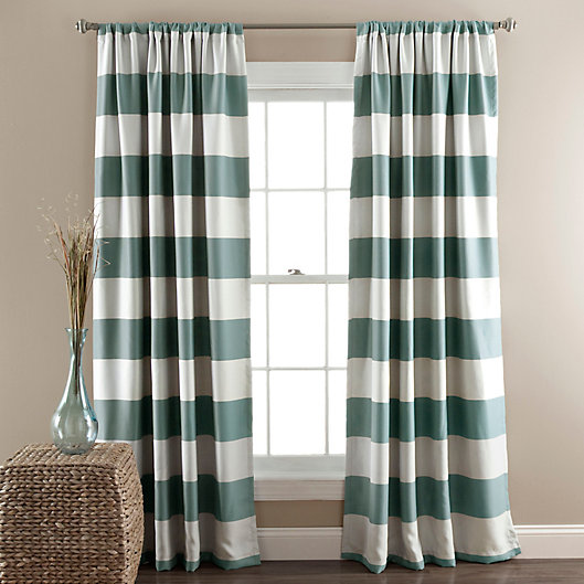 Alternate image 1 for Stripe Room Darkening 84-Inch Rod Pocket Window Curtain Panel Pair (Single)