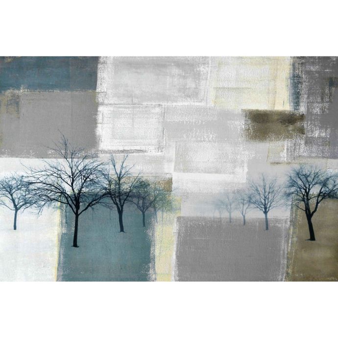 Parvez Taj Blue Trees 36Inch x 24Inch Canvas Wall Art Bed Bath and