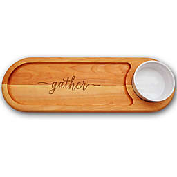 Carved Solutions 2-Piece 21-Inch "Gather" Birch/Ash Everyday Dip and Serving Board