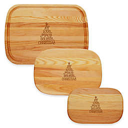 Carved Solutions Everyday Collection Joy-Love-Peace Tree Cutting Board Collection