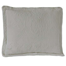 Historic Charleston Collection Matelasse Standard Pillow Sham in Grey