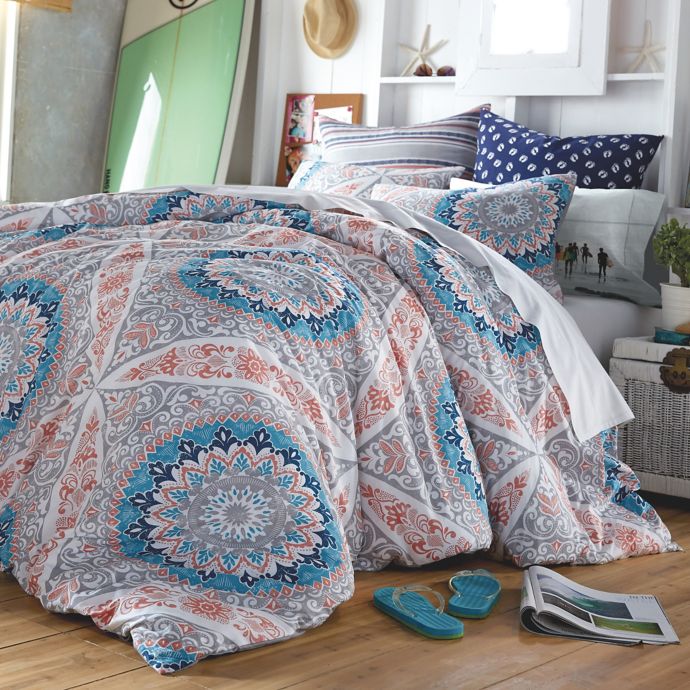 Hang Ten Surfboard Medallion Reversible Comforter Set Bed Bath
