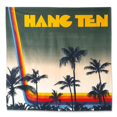 Hang Ten Ombre Hibiscus Sunset Stripe 57-Inch x 57-Inch Tapestry in Blue