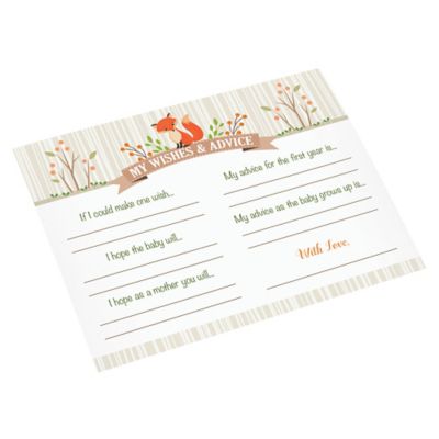 Lillian Rose&trade; Woodland Baby Shower Wishes Card (Set of 24)
