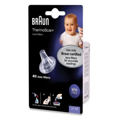 Braun&reg; ThermoScan&reg; Electronic Ear Thermometer Replacement Lens Filters. View a larger version of this product image.