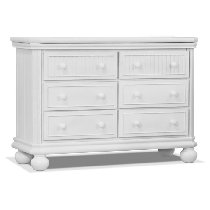 Sorelle Finley 6 Drawer Double Dresser In White Buybuy Baby