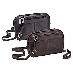 Piel® Leather 12.75-Inch Top-Zip Shoulder Bag/Crossbody Hobo Handbag