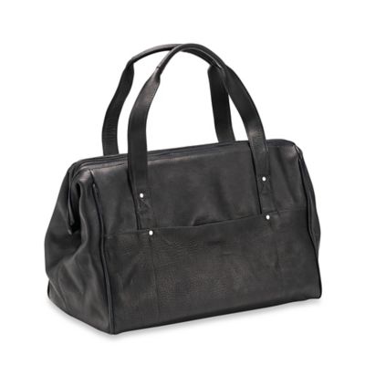 wide mouth leather duffle bag